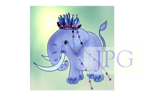 Elephant Native Art: Cute Wild Animal Digital Download