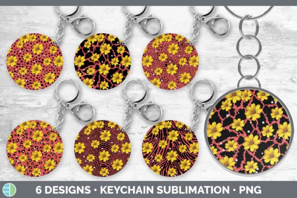 Red Animal Print Keychain Bundle: A Bold Design Asset